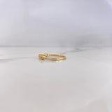 Anillo Churumbela Corazones 1.8gr / T7 / Circones Blancos Oro Amarillo 18K #