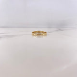 Anillo Solitario Churumbela 1.8gr / T5 3/4 / Circones Blancos Oro Amarillo 18K #