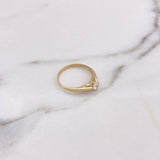 Anillo Solitario 1.65gr / T6 1/2 / Circon Blanco Oro Amarillo 18K #