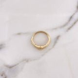 Anillo Correa Corona RX 3.7gr / T6 / Circones Blancos Oro Amarillo 18K #