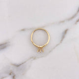 Anillo Solitario 2.6gr / T7 / Circon Blanco Oro Amarillo 18K #