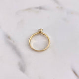 Anillo Solitario Linea Invertida 2.55gr / T7 / Circon Blanco Oro Amarillo 18K &