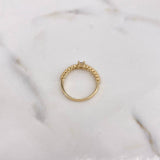 Anillo Solitario Churumbela 2.05gr / T5 1/2 / Circones Blancos Oro Amarillo 18K &