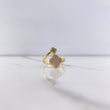 Anillo Trebol Doble 3gr / T6 / Circones Verdes Blancos Oro Amarillo 18K $