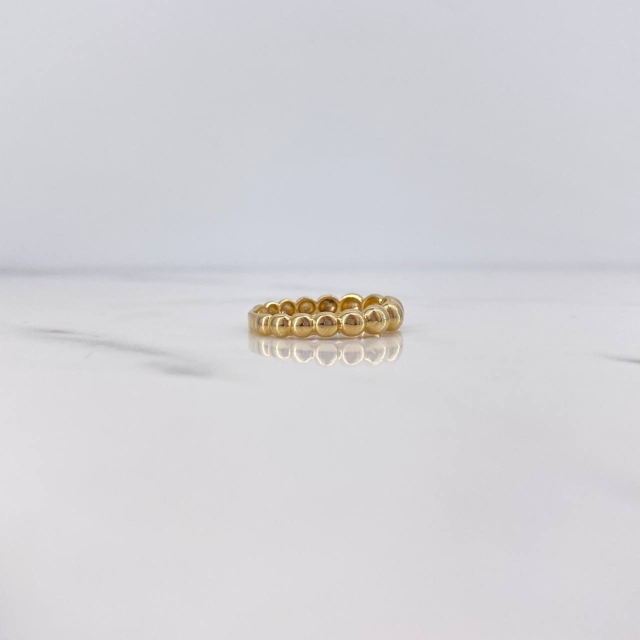 Anillo Bolas 2.3gr / T5 3/4 / Lisos Oro Amarillo 18K $