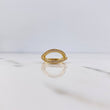 Anillo Ovalo 3.1gr / T7 3/4 / Circones Blancos Oro Amarillo 18K $