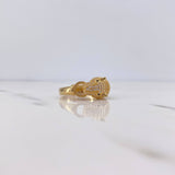 Anillo Pantera 4.8gr / T8 / Circones Negros Blancos Oro Amarillo 18K $