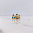 Anillo Banda Elegante 3.6gr / T7 / Circones Verdes Fucsias Azules Blancos Oro Amarillo 18K $