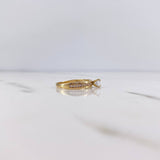 Anillo Solitario Churumbela 2gr / T5 3/4 / Circones Blancos Oro Amarillo 18K $