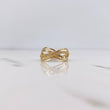 Anillo Rustico 3gr / T7 1/4 / Circones Blancos Oro Amarillo 18K $