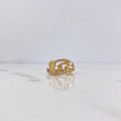 Anillo Galaxia De Doble Espiraculo 3.3gr / T7 1/4 / Circones Blancos Oro Amarillo 18K $