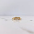 Anillo Infinito Enlazado 2.05gr / T7 3/4 / Circones Blancos Oro Amarillo 18K $