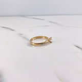 Anillo Solitario 2.3gr / T6 1/2 / Circones Blancos Oro Amarillo 18K $