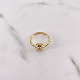 Anillo Oso 2.25gr / T6 1/4 / Circones Verdes Negros Oro Amarillo 18K $