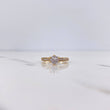 Anillo Solitario Corona 2.6gr / T6 3/4 / Circones Blancos Oro Amarillo 18K $