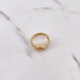 Anillo Correa Corona RX 4gr / T6 3/4 / Circones Blancos Dos Oros Amarillo Blanco 18K $