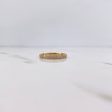 Anillo Churumbela 1.8gr / T6 3/4 / Circones Blancos Oro Amarillo 18K $