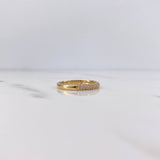 Anillo Churumbela 1.8gr / T6 3/4 / Circones Blancos Oro Amarillo 18K $