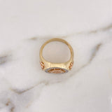 Anillo Timon 10gr / T10 / Circones Blancos Tres Oros 18K #