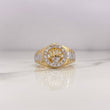 Anillo Correa Corona RX 6.9gr / T10 / Circones Blancos Dos Oros Amarillo Blanco 18K #