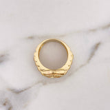 Anillo Correa Corona RX 10.4gr / T10 1/4 / Circones Blancos Oro Amarillo 18K #