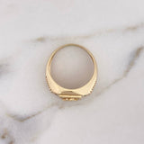 Anillo Caballo 8.25gr / T10 1/2 / Circones Negros Oro Amarillo 18K #