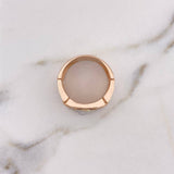 Anillo Cinturon Rostro De Cristo 10gr / T10 1/4 / Circones Blancos Dos Oros Blanco Rosa 18K #