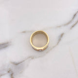 Anillo Padre Nuestro 9.2gr / T8 1/4 / Circones Blancos Tres Oros 18K #