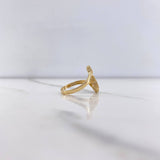 Anillo Trebol Doble 3gr / T6 / Circones Verdes Blancos Oro Amarillo 18K $