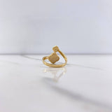 Anillo Trebol Doble 3gr / T6 / Circones Verdes Blancos Oro Amarillo 18K $