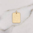 Dije Placa Rectangular 2gr / 2.4cm - 2cm*1.5cm / Oro Amarillo 18K #