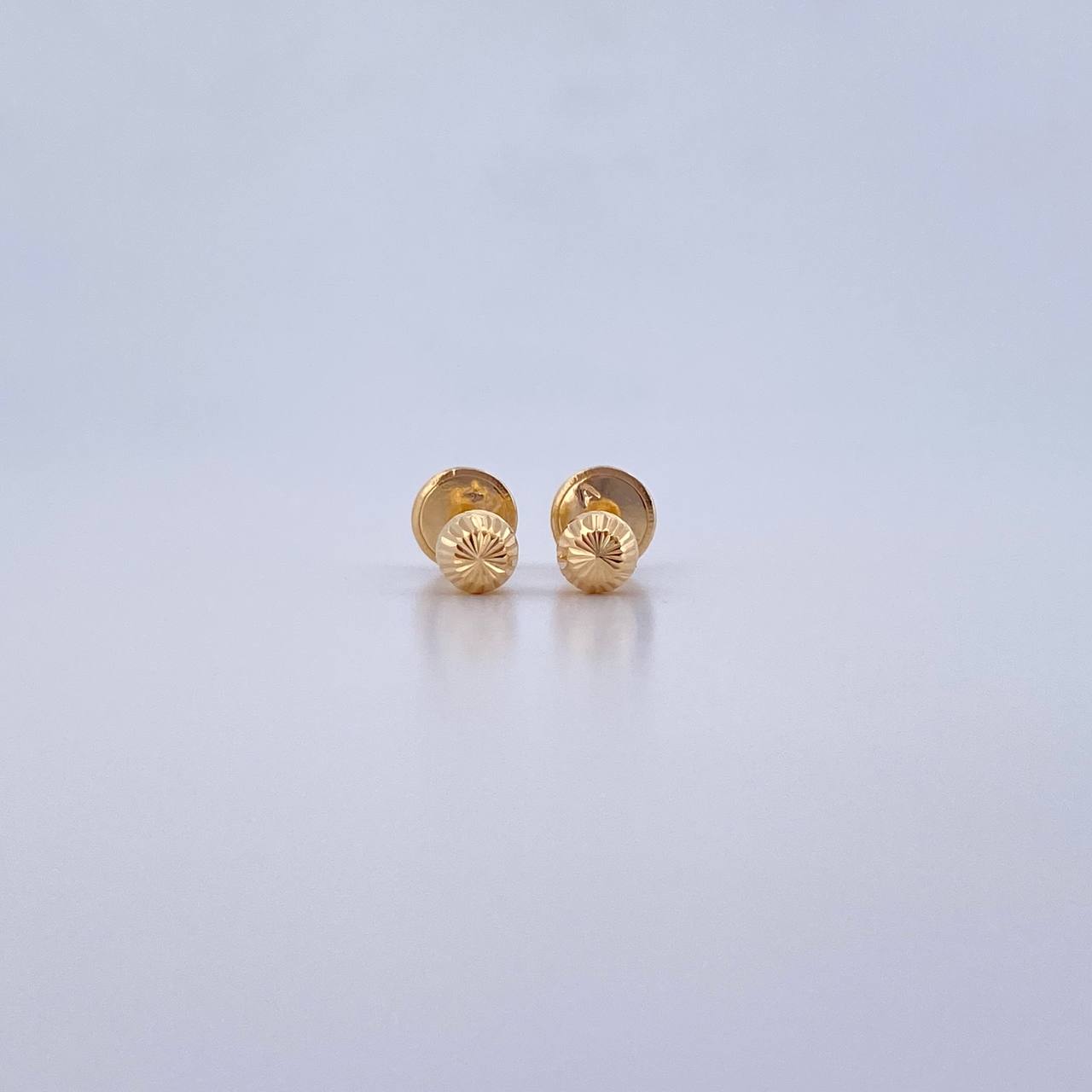 Topos Bola 0.55gr / 4mm Diamantados Oro Amarillo &