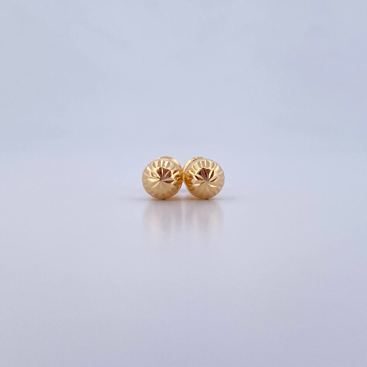 Topos Bola 0.85gr / 6mm Diamantados Oro Amarillo 18K &