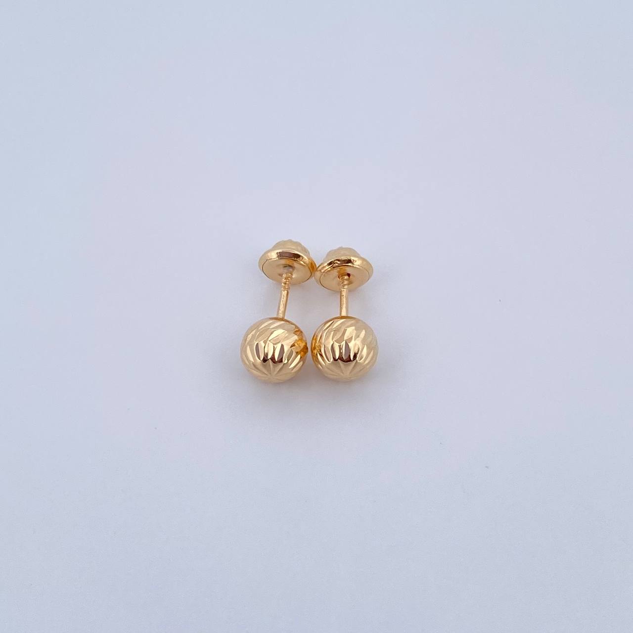 Topos Bola 0.85gr / 6mm Diamantados Oro Amarillo 18K &