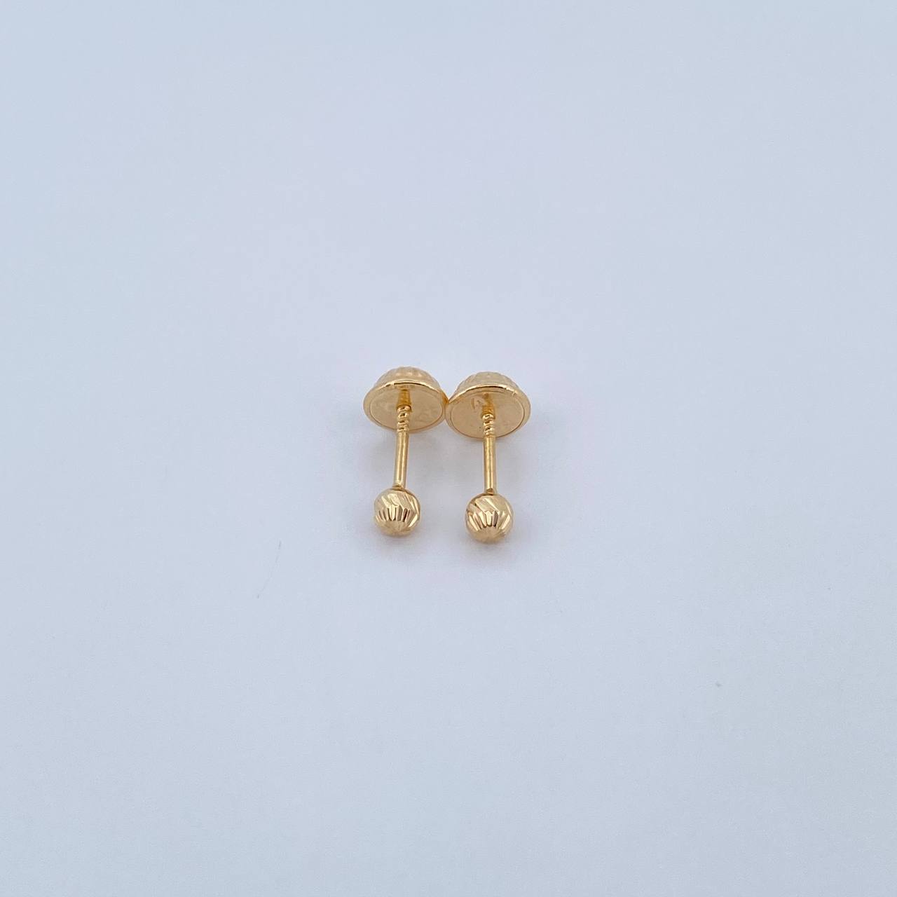 Topos Bola 0.4gr / 3mm Diamantados Oro Amarillo &