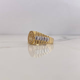 Anillo Correa Corona RX 6.55gr / T9 3/4 / Circones Blancos Dos Oros Amarillo Blanco 18K $