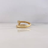 Anillo Clavo 7.95gr / T11 / Circones Blancos Dos Oros Amarillo Blanco 18K $