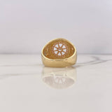 Anillo Timon 11.95gr / T10 / Circones Blancos Tres Oros 18K $