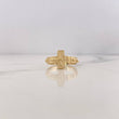 Anillo Puntos Cruz Cristo 2.9gr / T7 3/4 / Oro Amarillo 18K $