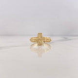 Anillo Puntos Cruz Cristo 2.9gr / T7 3/4 / Oro Amarillo 18K $