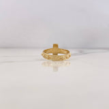 Anillo Puntos Cruz Cristo 2.9gr / T7 3/4 / Oro Amarillo 18K $