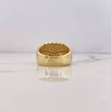 Anillo Buho 13.6gr / T9 3/4 / Circones Negros Blancos Oro Amarillo 18K $