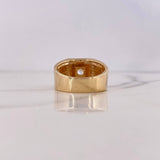 Anillo Rombos Cuadrado 11.75gr / T10 1/4 / Circones Blancos Dos Oros Amarillo Blanco 18K $