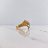 Anillo Aguila 8.75gr / T9 1/2 / Circones Negros Dos Oros Amarillo Blanco 18K $