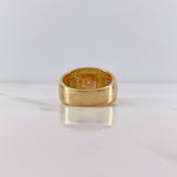 Anillo Cuadrado Correa 9.45gr / T9 3/4 / Circones Blancos Tres Oros 18K $