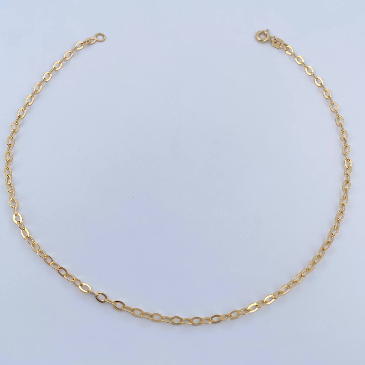 Tobillera Aro Seguido 2.1gr / 27.7cm / 2.5mm Oro Amarillo 18K $