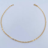 Tobillera Aro Seguido 2.1gr / 27.7cm / 2.5mm Oro Amarillo 18K $