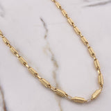 Cadena Barril Rayado 17.6gr / 70cm / 4.2mm Oro Amarillo 18K $