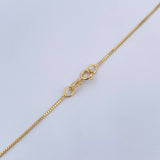 Set Cadena Veneciana 1.75gr / 45cm / 0.6mm + Dije Mariposa 0.6gr / 1.3cm Lisa Oro Amarillo 18K (Oferta) $