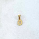 Dije Letra O 0.3gr/1.5cm Liso Oro Amarillo (Oferta)